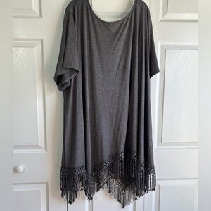 Fringe tunic top